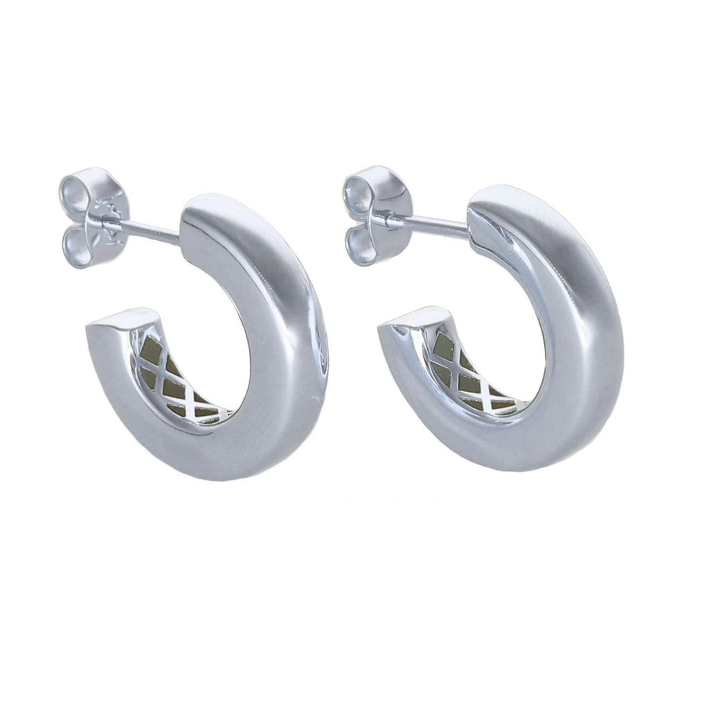 Aros Argolla Oro Blanco AR-14009