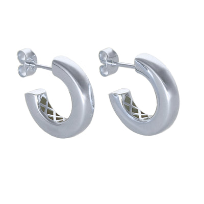 Aros Argolla Oro Blanco AR-14009