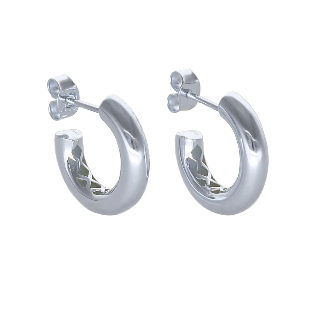 Aros Argolla Oro Blanco AR-14010