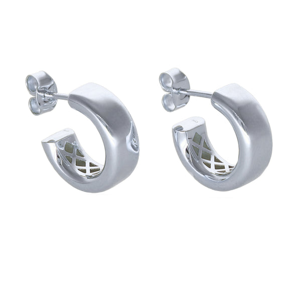 Aros Argolla Oro Blanco AR-14011