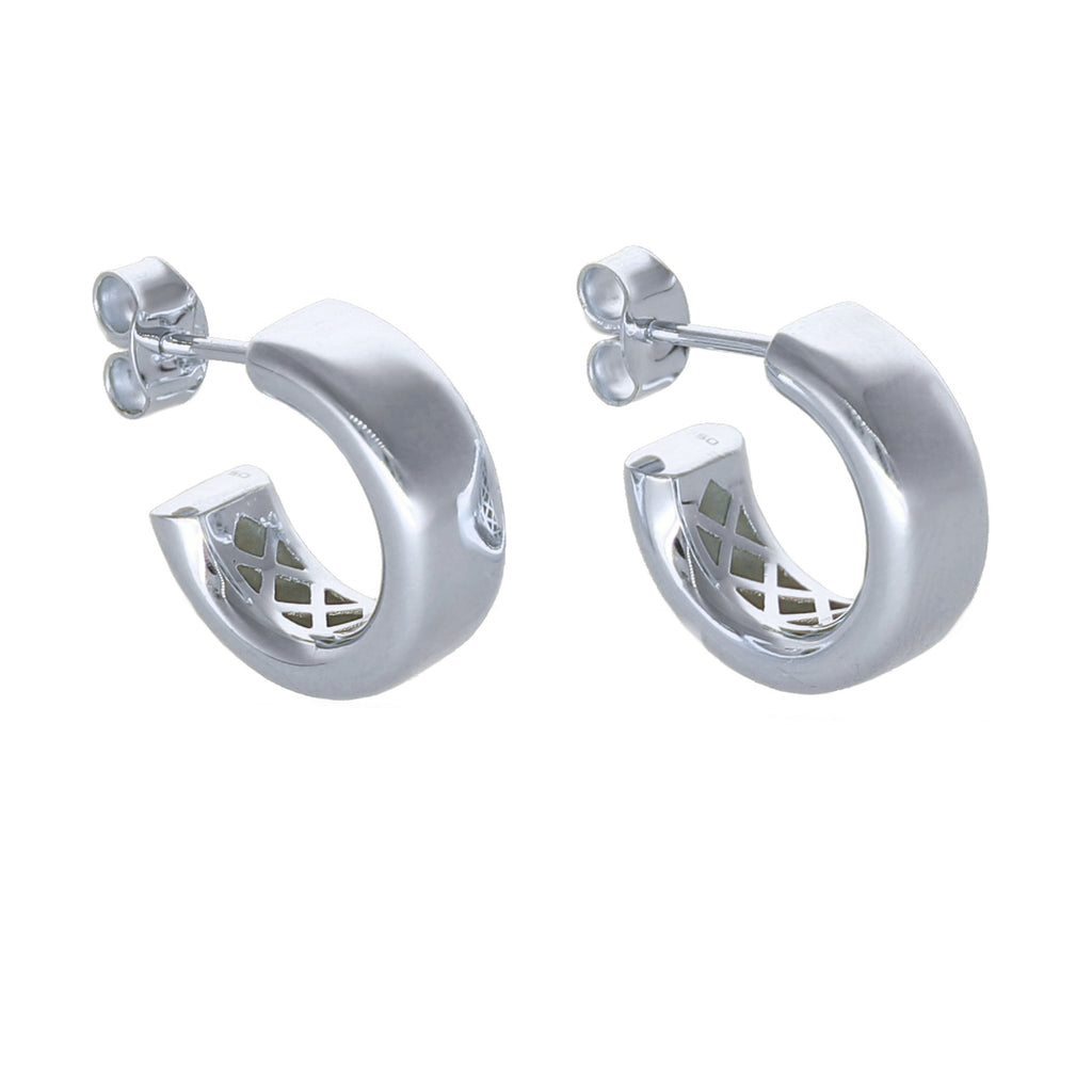 Aros Argolla Oro Blanco AR-14011