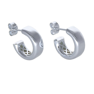 Aros Argolla Oro Blanco AR-14011