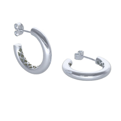 Aros Argolla Oro Blanco AR-14013