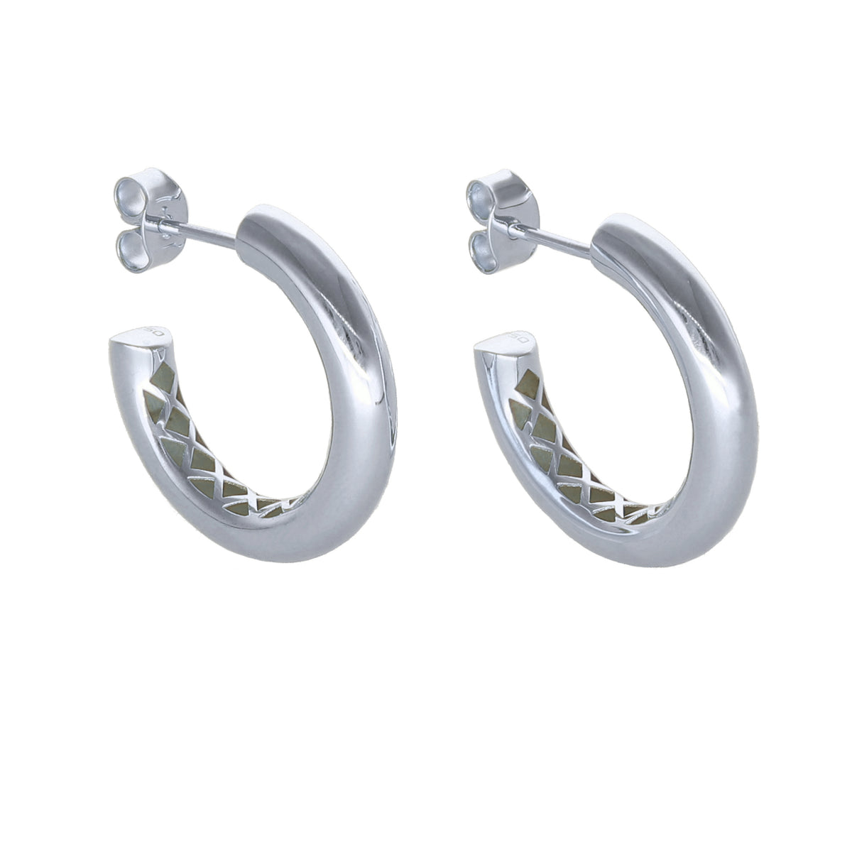 Aros Argolla Oro Blanco AR-14013