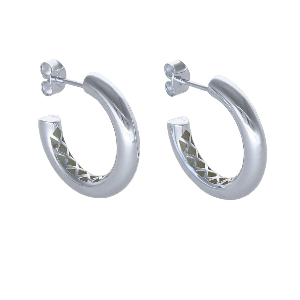 Aros Argolla Oro Blanco AR-14013