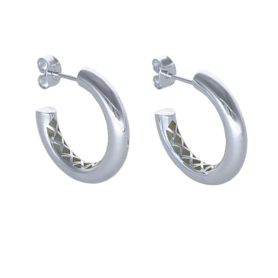 Aros Argolla Oro Blanco AR-14013