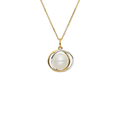 Collar Oro Amarillo y Perla CO-14017