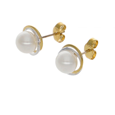 Aros Oro Amarillo y Perla Cultivada AR-14018