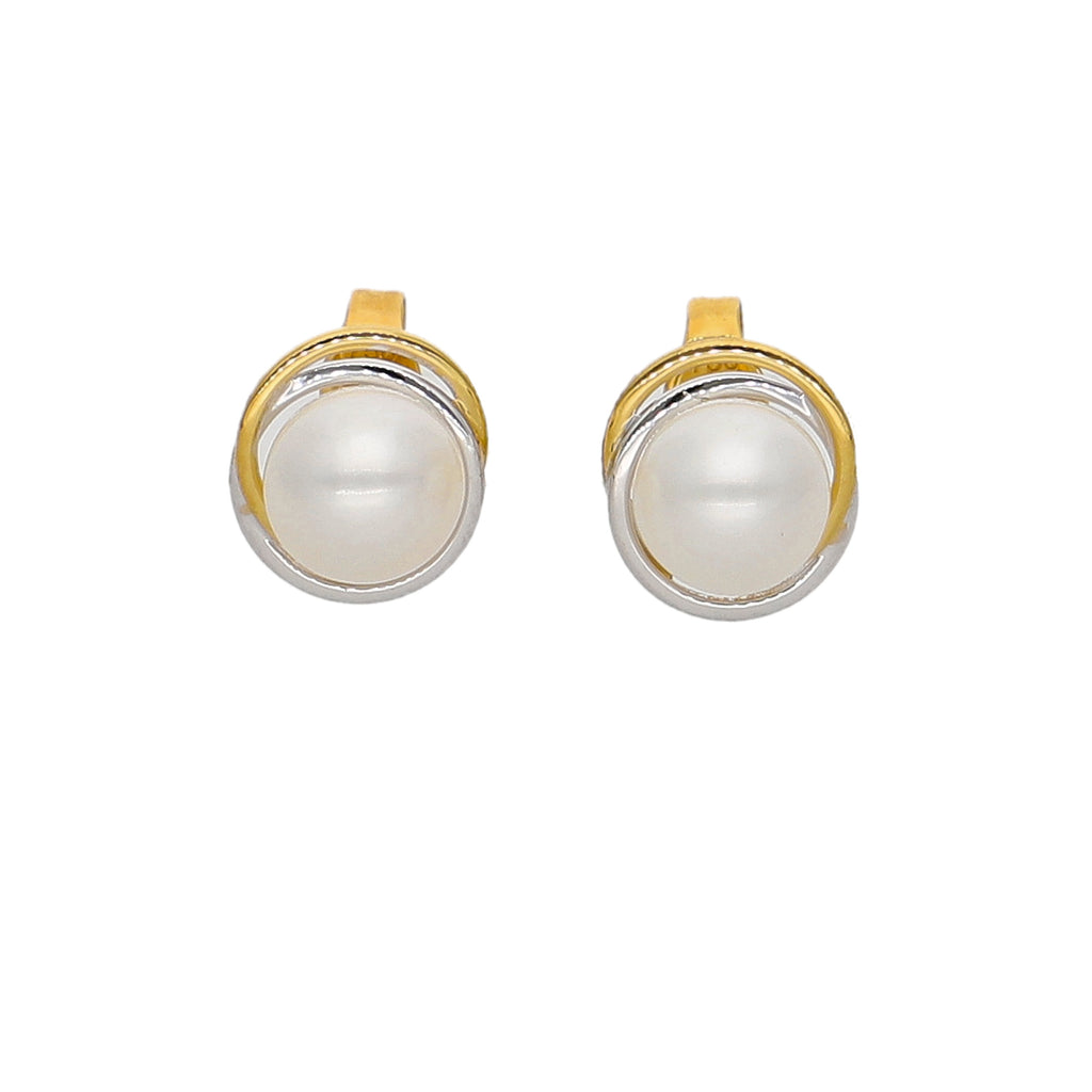 Aros Oro Amarillo y Perla Cultivada AR-14018