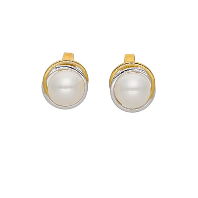 Aros Oro Amarillo y Perla Cultivada AR-14018