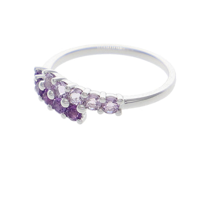 Anillo Oro Blanco y Amatista AN-14091