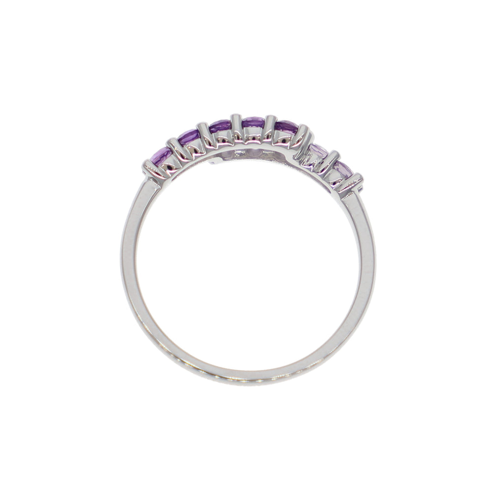 Anillo Oro Blanco y Amatista AN-14091