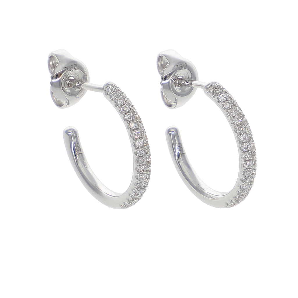 Aros Oro Blanco y Brillantes AR-14105