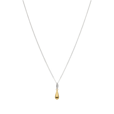 Collar Oro Blanco Amarillo y Brillantes CO-14106