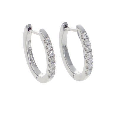 Aros Oro Blanco y Brillantes AR-14109