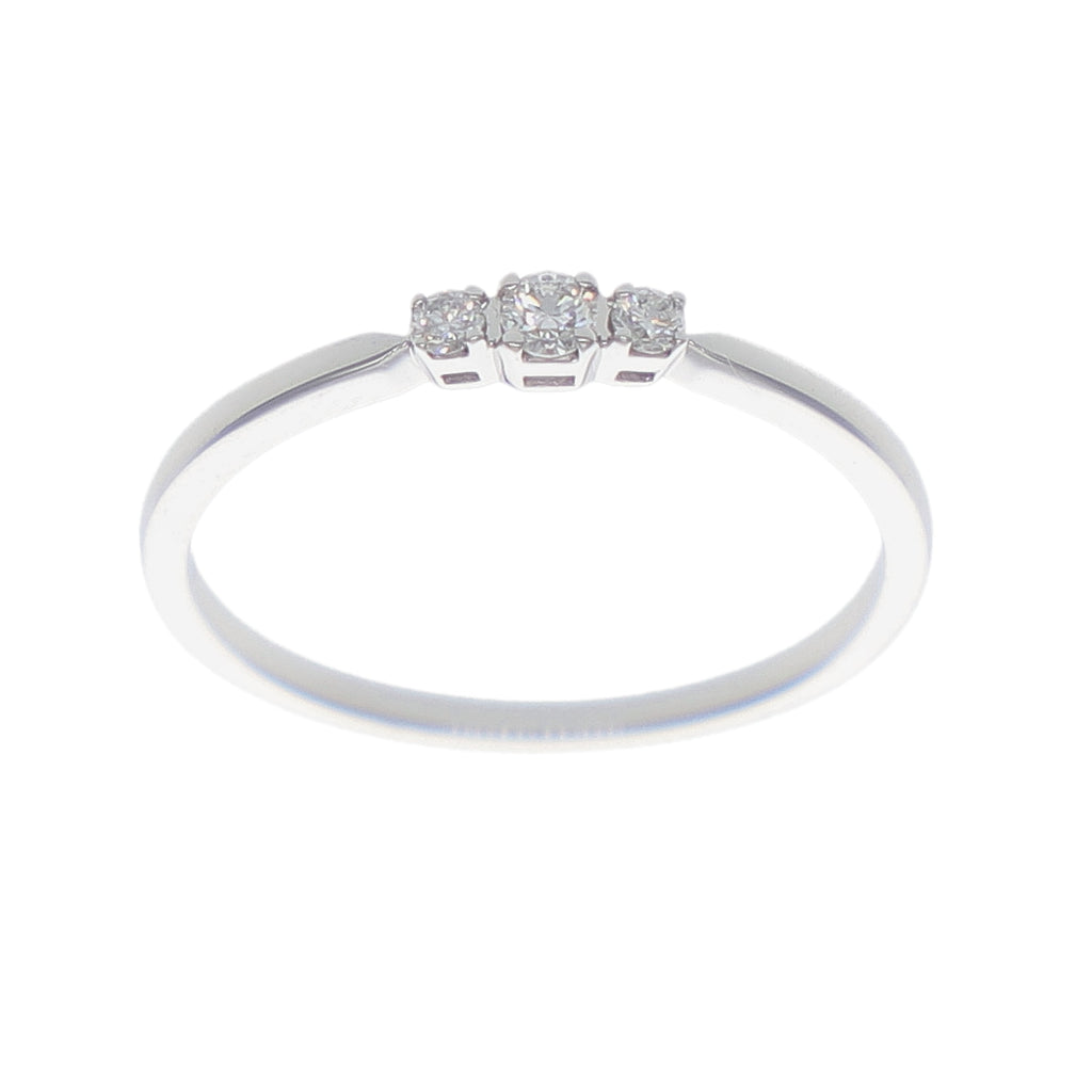 Anillo Oro Blanco y Brillantes AN-14125