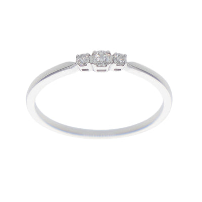 Anillo Oro Blanco y Brillantes AN-14125