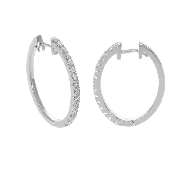 Aros Oro Blanco y Brillantes AR-14128