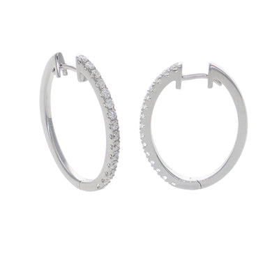 Aros Oro Blanco y Brillantes AR-14128