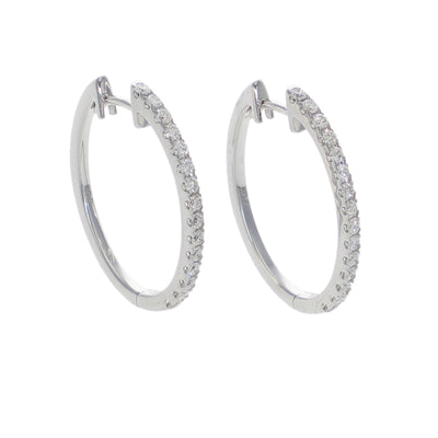 Aros Oro Blanco y Brillantes AR-14128