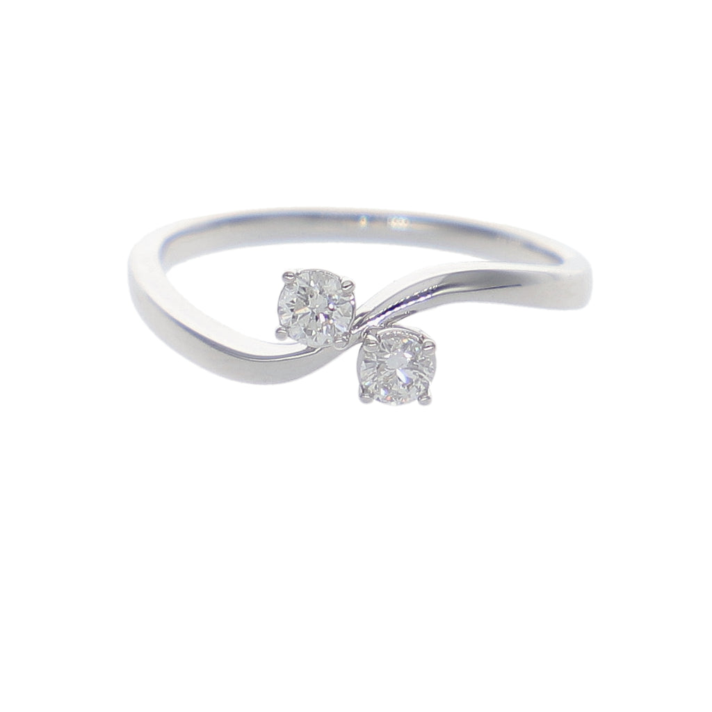 Anillo Oro Blanco y Brillantes AN-14130