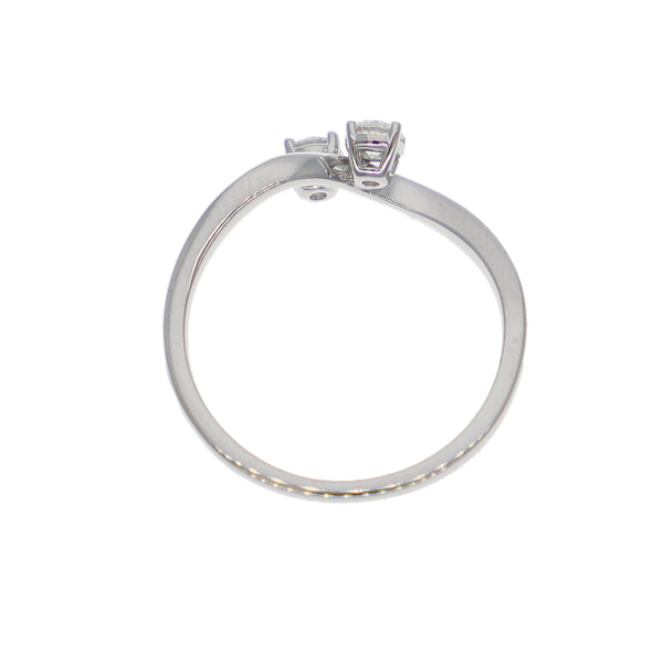 Anillo Oro Blanco y Brillantes AN-14130