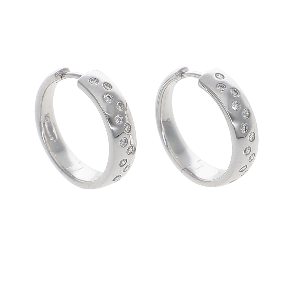 Aros Oro Blanco y Brillantes AR-14135