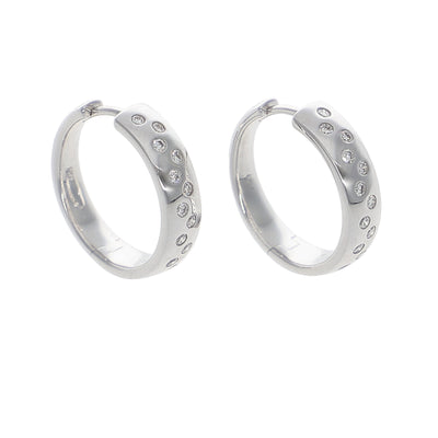 Aros Oro Blanco y Brillantes AR-14135