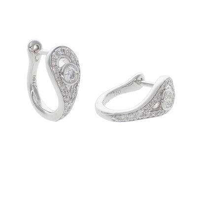 Aros Oro Blanco y Brillantes AR-14136