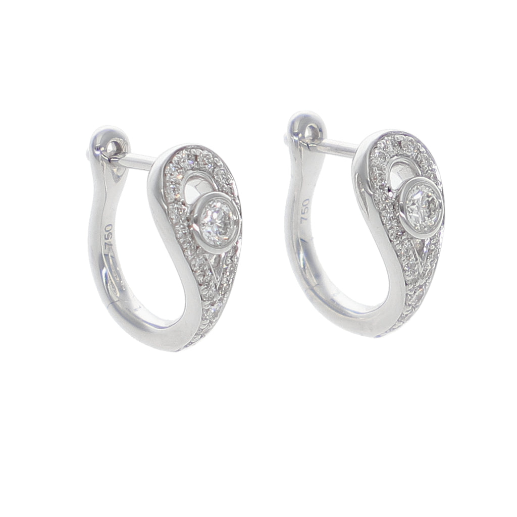 Aros Oro Blanco y Brillantes AR-14136