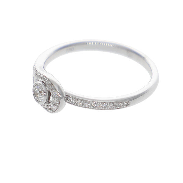 Anillo Oro Blanco y Brillantes AN-14137