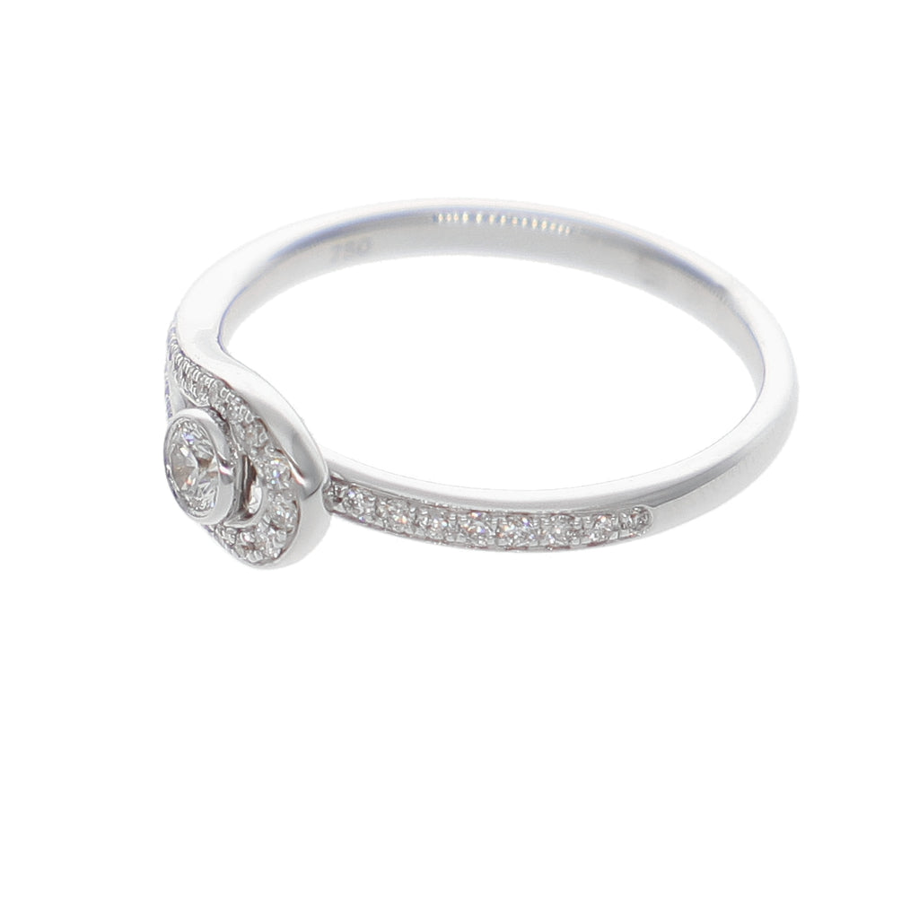 Anillo Oro Blanco y Brillantes AN-14137