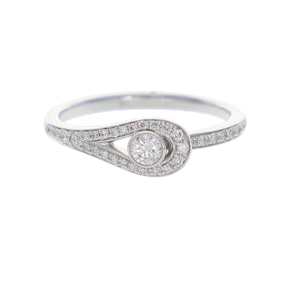 Anillo Oro Blanco y Brillantes AN-14137
