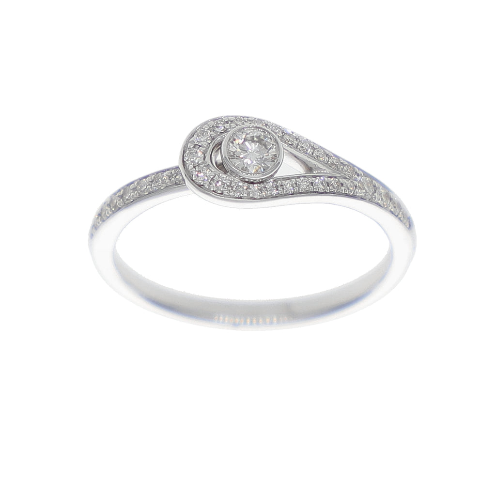 Anillo Oro Blanco y Brillantes AN-14137