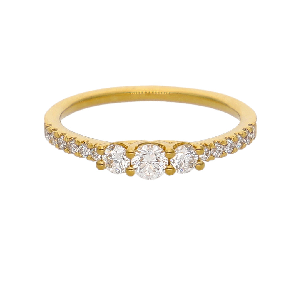 Anillo Oro Amarillo y Brillantes AN-14141