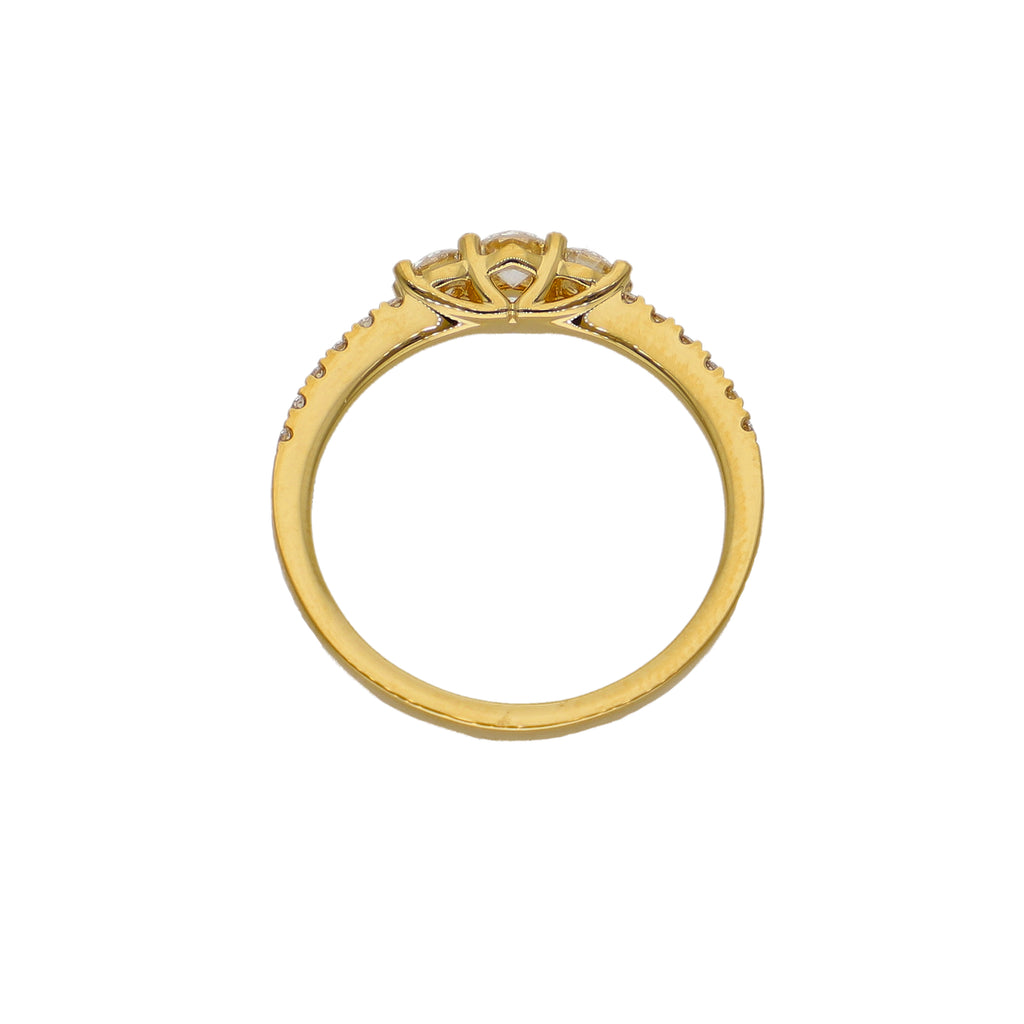 Anillo Oro Amarillo y Brillantes AN-14141