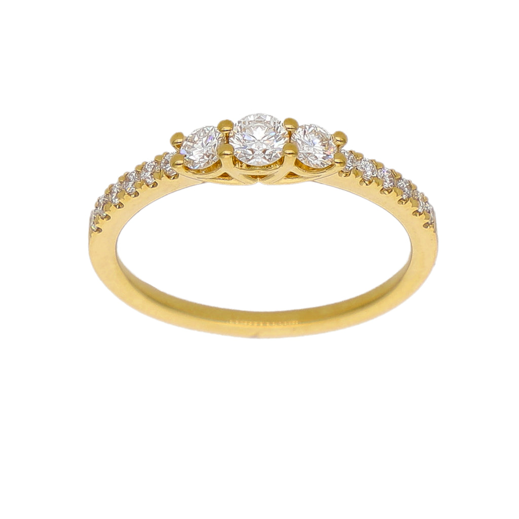 Anillo Oro Amarillo y Brillantes AN-14141