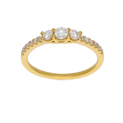 Anillo Oro Amarillo y Brillantes AN-14141