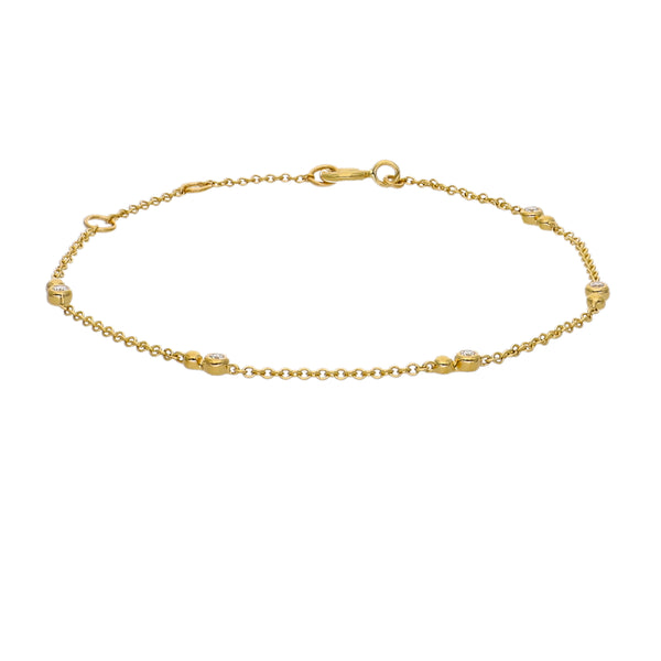 Pulsera Oro Amarillo y Brillantes PU-14142