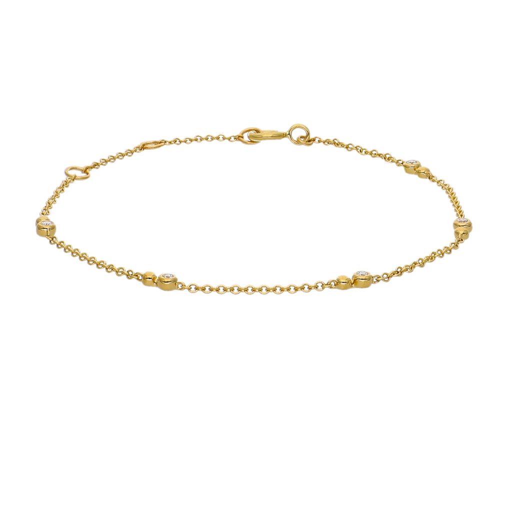 Pulsera Oro Amarillo y Brillantes PU-14142