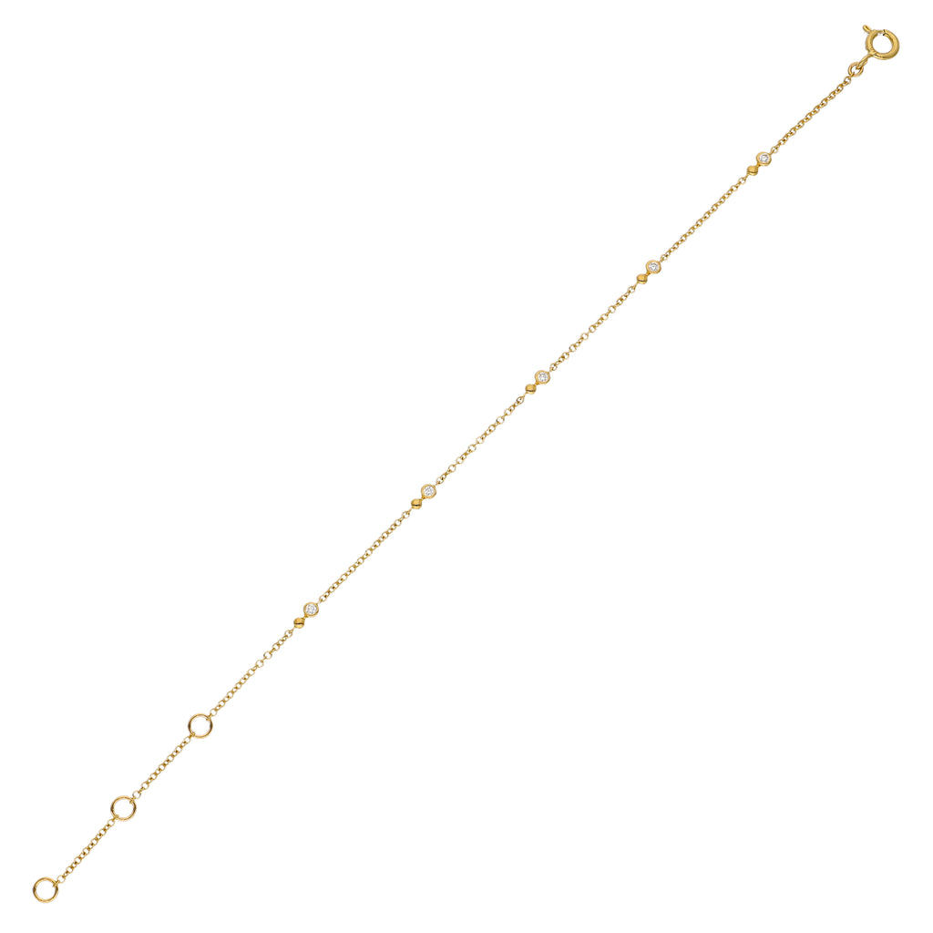 Pulsera Oro Amarillo y Brillantes PU-14142