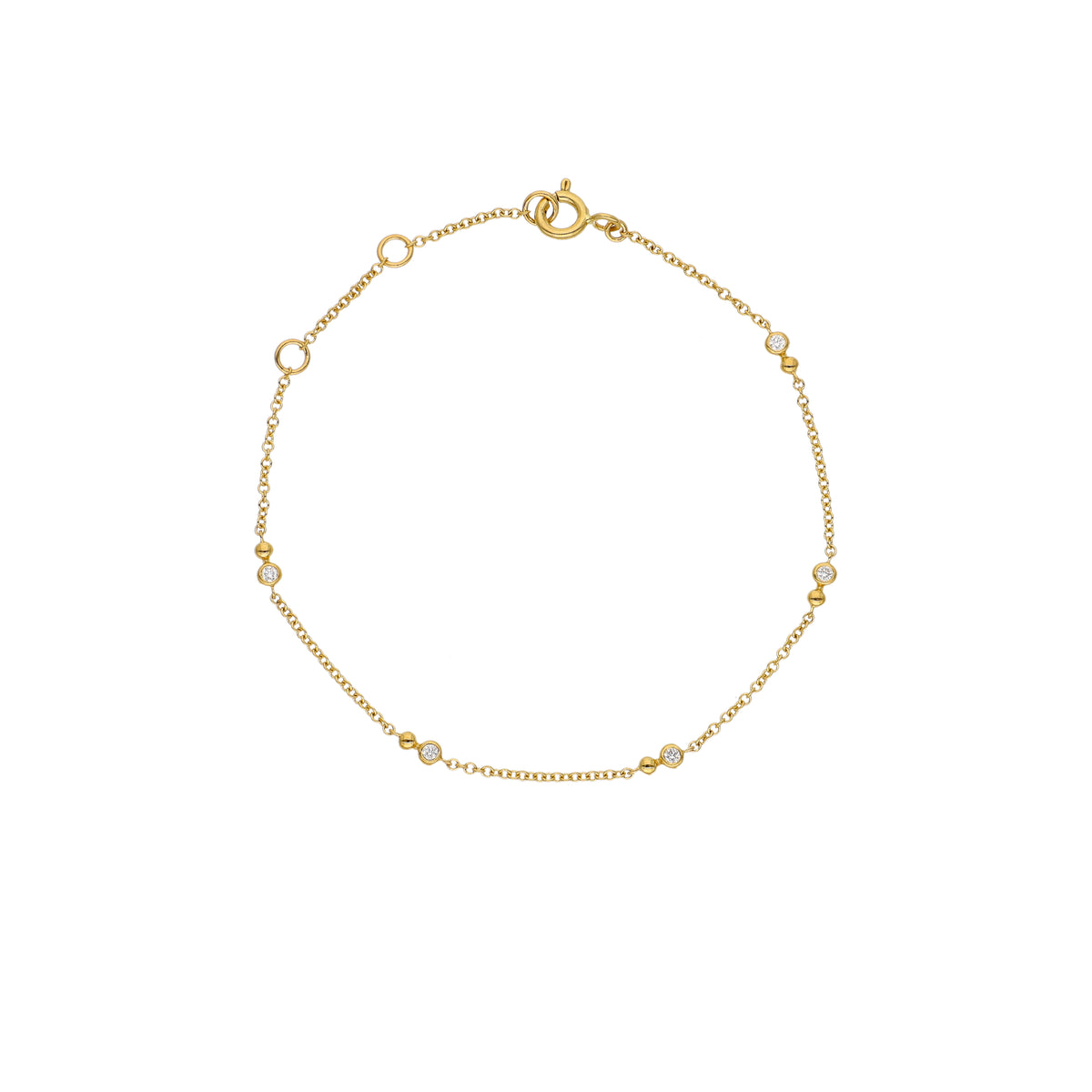 Pulsera Oro Amarillo y Brillantes PU-14142
