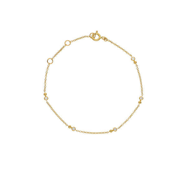Pulsera Oro Amarillo y Brillantes PU-14142