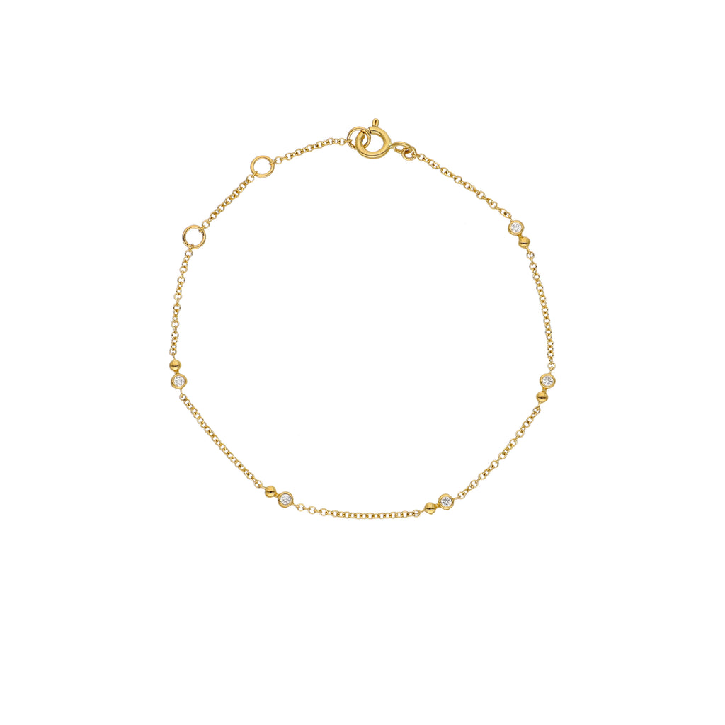 Pulsera Oro Amarillo y Brillantes PU-14142