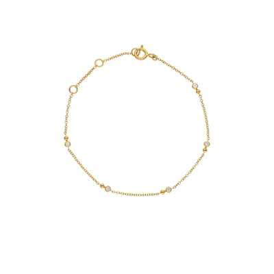 Pulsera Oro Amarillo y Brillantes PU-14142