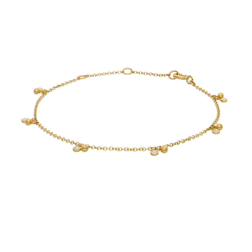 Pulsera Oro Amarillo y Brillantes PU-14143