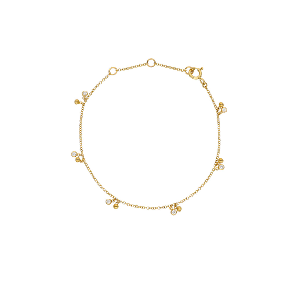 Pulsera Oro Amarillo y Brillantes PU-14143