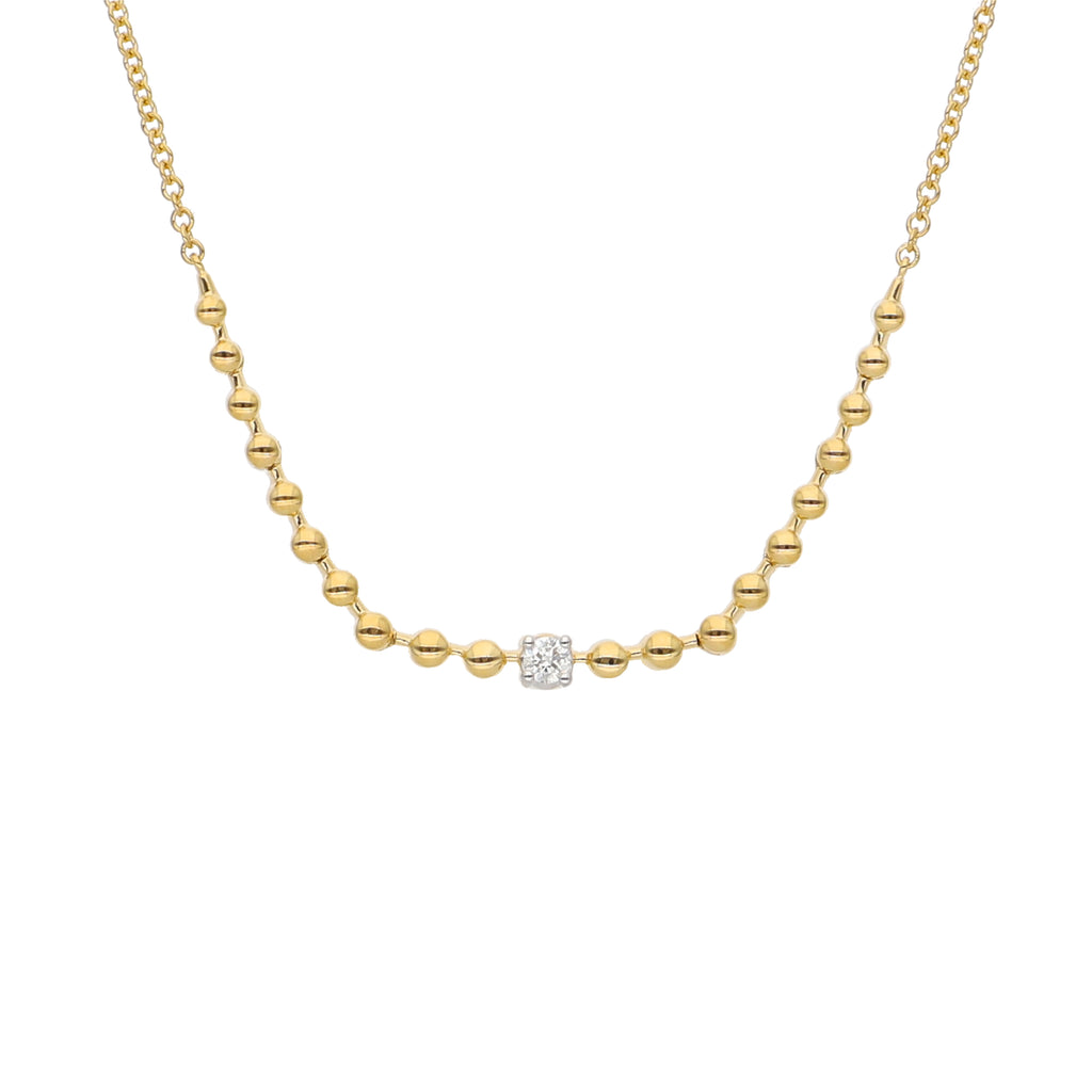 Collar Oro Amarillo y Brillantes CO-14163