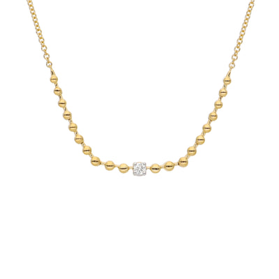 Collar Oro Amarillo y Brillantes CO-14163