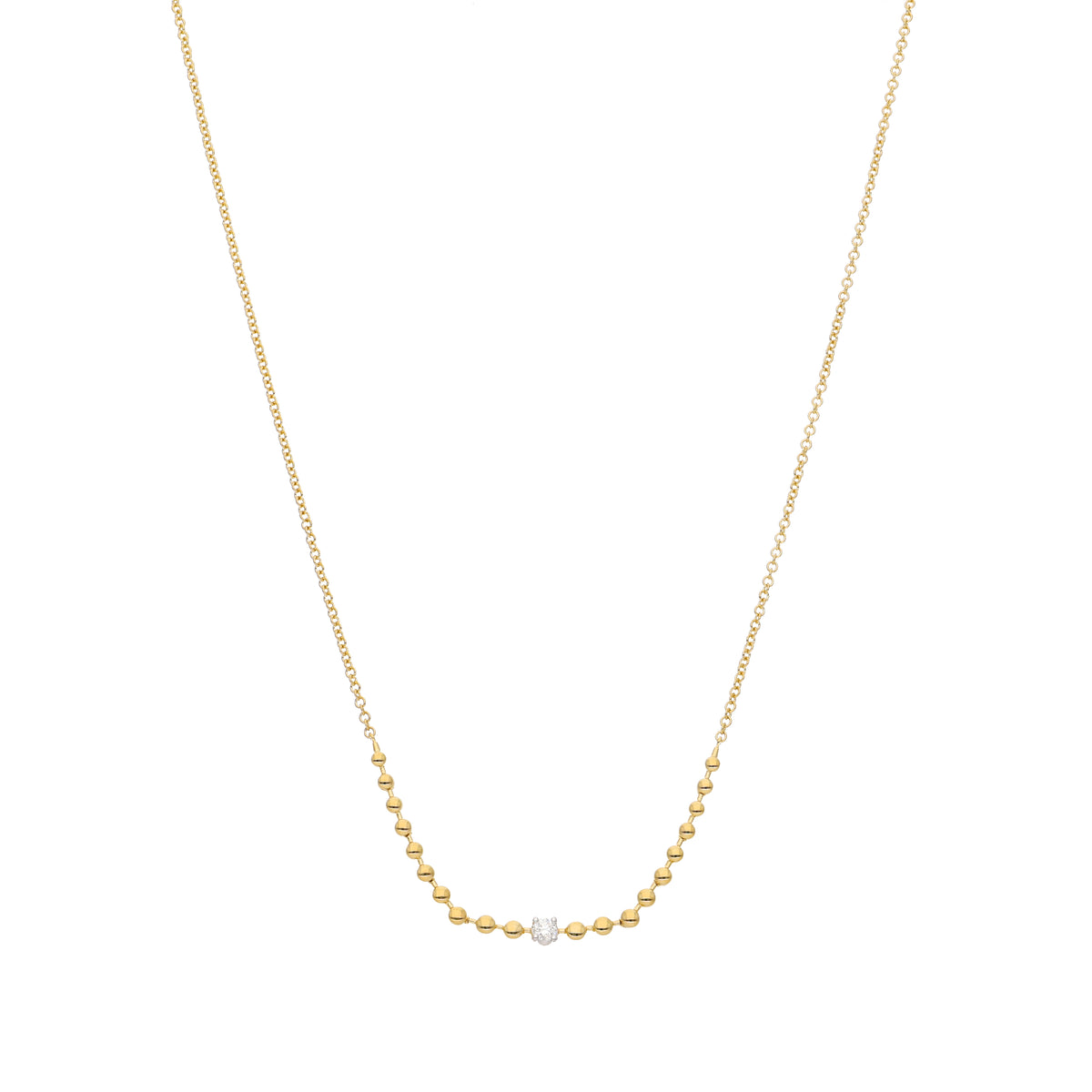 Collar Oro Amarillo y Brillantes CO-14163